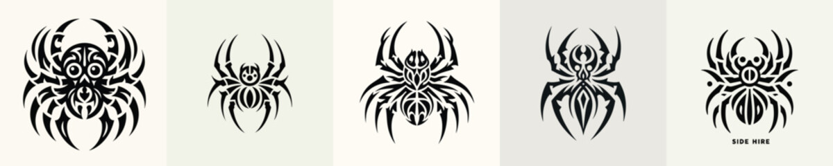 Fototapeta premium illustration vector graphic of tribal art spider tattoo