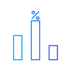 bar chart gradient icon