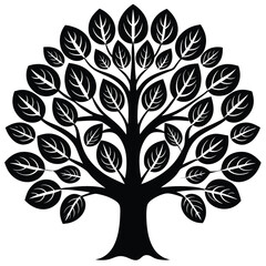 walnut trees icon set on white background