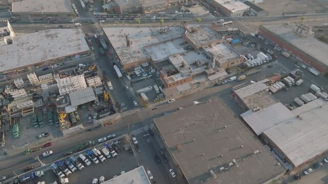 Aerial view of an industrial section of Brooklyn