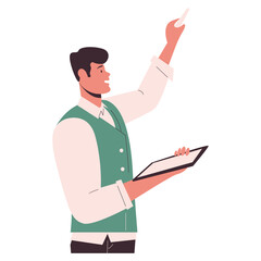 Teacher Flat Illustration