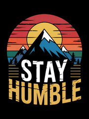 Fototapeta premium vector illustration of a house with phrase stay humble