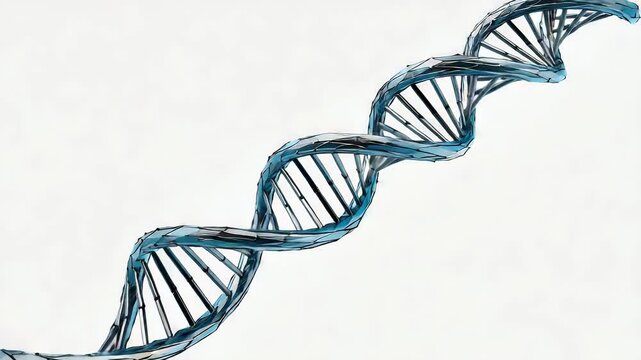 Detailed illustration of a dna double helix.