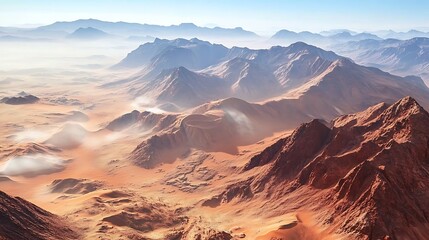 Desert mountain range scenic landscape