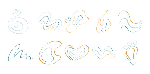 Organic Abstract Line Shape Set