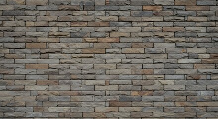 Obraz premium Explore modern aesthetic stone wall decoration revealing textured dark brick wall ideal creating sense depth character showcasing intricate wall brickwork stylish stone floor within displaying clean