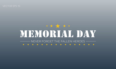 Memorial Day Never Forget the Fallen Heroes