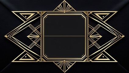 Art Deco Elegance &ndash; Intricate Gold Geometric Patterns