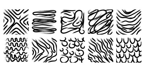 Obraz premium Brush Abstract Background Set