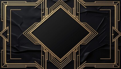 Art Deco Elegance &ndash; Intricate Gold Geometric Patterns