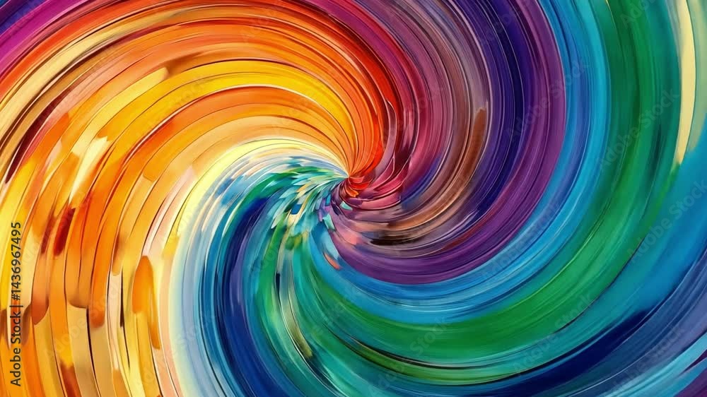 Aufkleber vibrant swirl of colors an abstract pattern of movement and energy, showcasing creative design and d