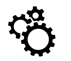  Three Interlocking Gears in Motion – Industrial Engineering, Mechanical Innovation, Teamwork Concept, Process Efficiency, System Optimization