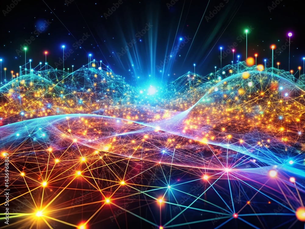 Poster surreal network data streams: abstract technology communication