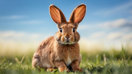 "Running Wild Hare in Snow – Fast Brown Rabbit in Winter Scene"