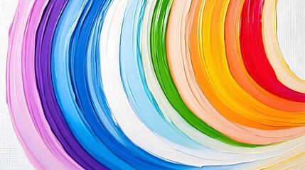 Vibrant Rainbow Abstract Acrylic Painting Texture