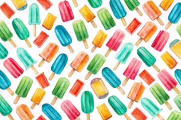 Trendy Bitten Ice Cream Popsicle Summer Fashion Print
