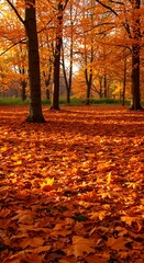 Obraz premium Autumn's Ember Glow AI Generated