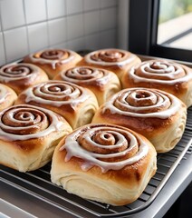 Freshly Baked Cinnamon Rolls with Icing