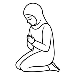 Muslim Praying Vector