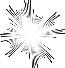 Obraz premium Speed lines manga effect isolated on white background. Dynamic explosion lines background. Abstract comic style speed burst. Sketch of energy power and superhero force.