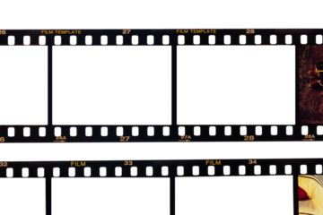 film strip isolated on space background.