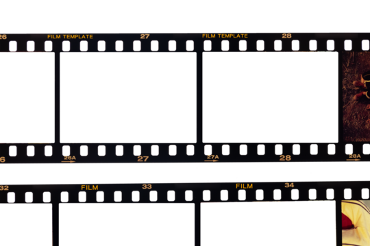 film strip isolated on space background.
