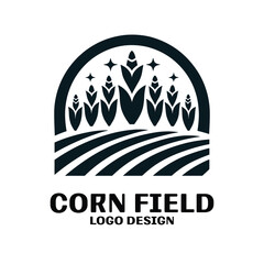 Corn Field Vector Logo Design