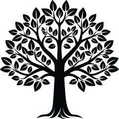 Obraz premium Inden trees icon set on white background