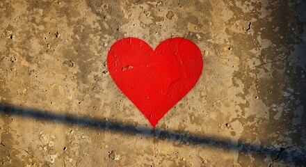 Obraz premium Concrete Heartbeat AI Generated