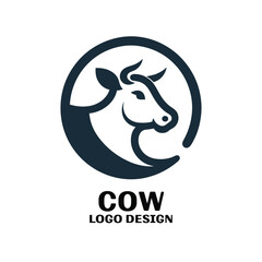Cow Vector Logo Design
