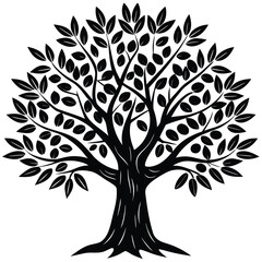 Fototapeta premium olive trees icon set on white background