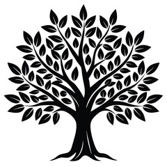 Obraz premium olive trees icon set on white background