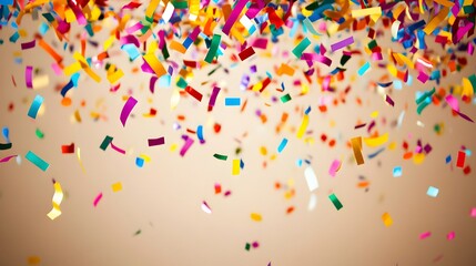 Colorful Confetti Falling Celebration Party Background