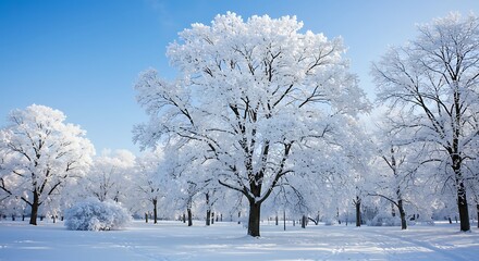 Winter's Crystal Embrace AI Generated