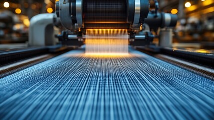 Fototapeta premium Modern manufacturing process with automated machinery and precision engineering techniques