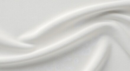 Fototapeta premium Soft Flowing White Fabric Background with Smooth Texture