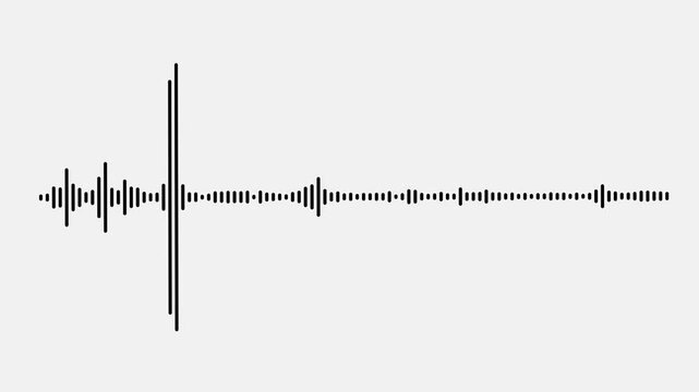 A vibrant audio waveform glowing in blue and audio-visual on a dark background, Waveform Audio, music waveform, 
audio signal,sound spectrum, black audio frequency sound wave on white background,