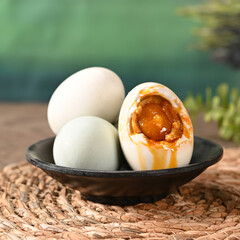 Chinese salted duck eggs or pickled eggs, also called preserved eggs, are a traditional handmade delicacy