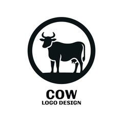 Cow Vector Logo Design