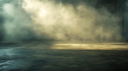 Empty studio backdrop lighting design