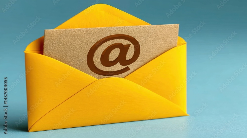 Poster envelope with letter inside symbolizing email open rate tracking for assessing campaign engagement a