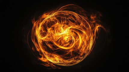 A sphere of swirling, glowing plasma