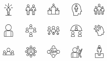 set of coaching related line icons  training  ment (1).eps