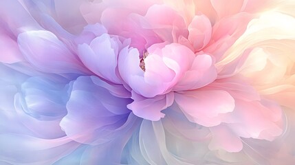 Pastel Pink Purple Flower Bloom Soft Petals Abstract Art