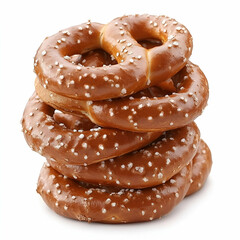 Stacked pretzels food photography