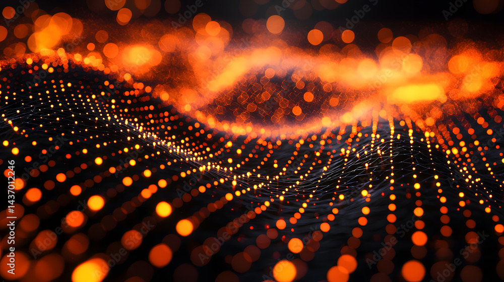 Aufkleber visualizing abstract data flow digital landscape digital art virtual space innovative concept