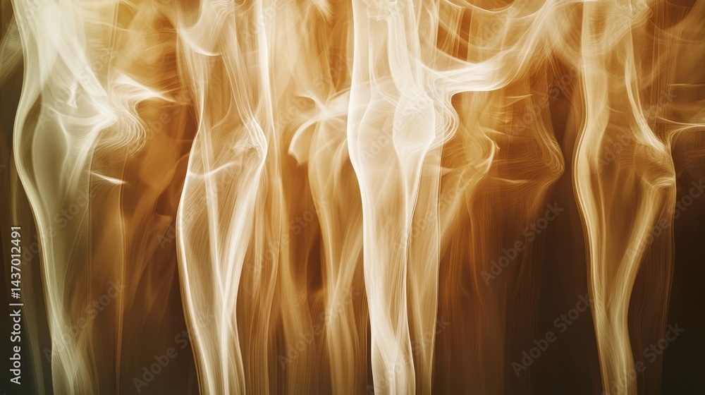 Poster a surreal image of body shapes blending into abstract forms.