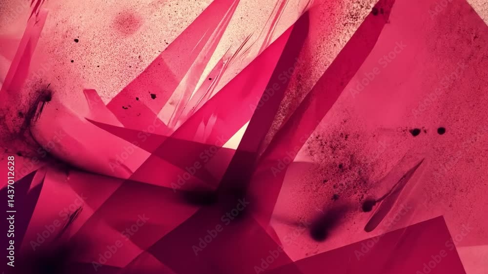 Poster vibrant abstract background with angular shapes in red and pink dynamic design featuring textures an