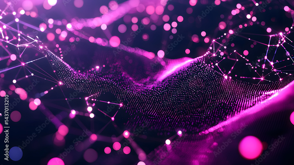 Poster visualize abstract data flow digital realm animation virtual space immersive experience