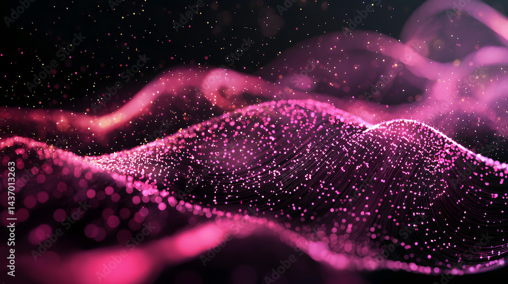 Aufkleber exploring abstract data flow digital particles virtual space digital environment visual exploration